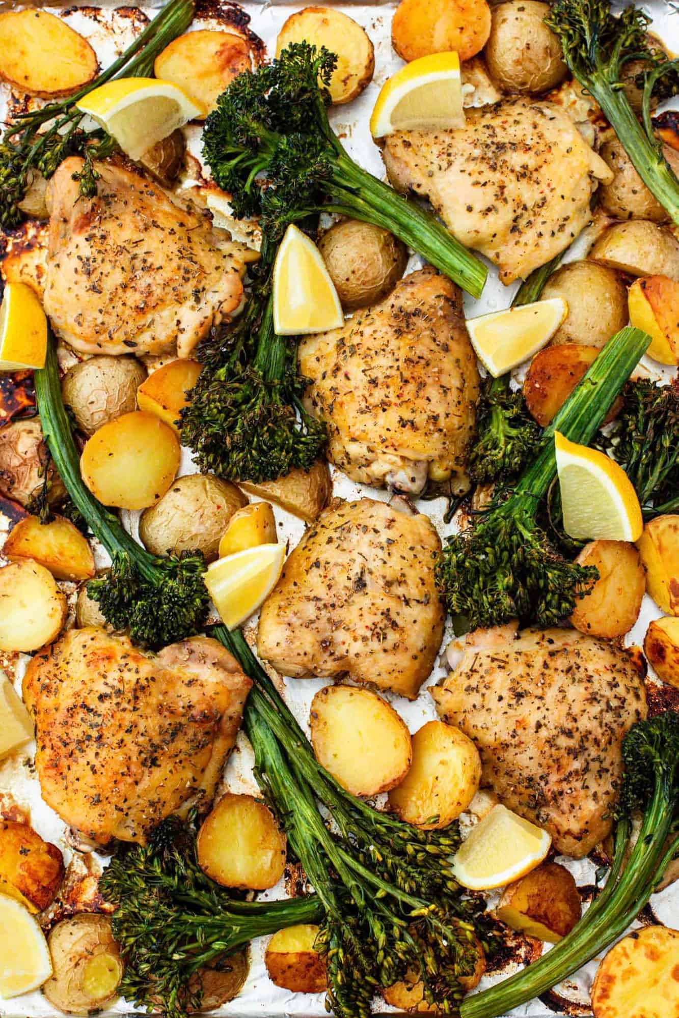 Sheet Pan Roasted Lemon-Garlic Chicken with Baby Potatoes