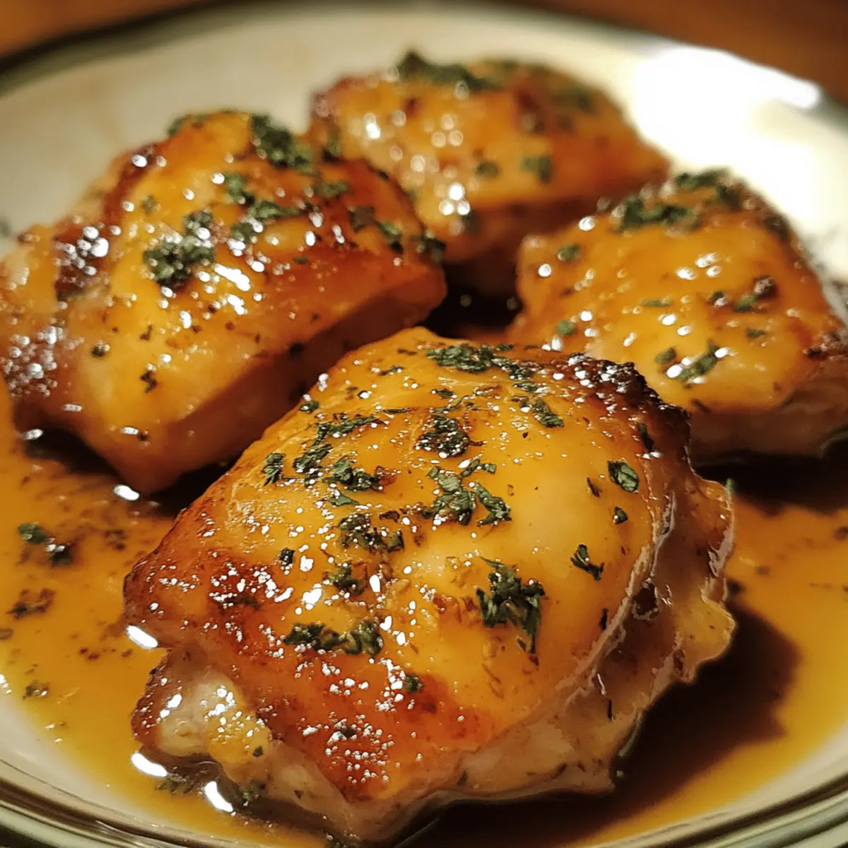 Honey-Ginger Glazed Roasted Chicken Thighs