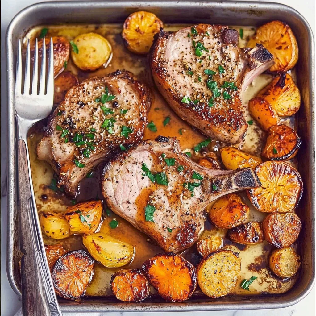 Sheet Pan Mustard-Glazed Pork Tenderloin with Root Vegetables