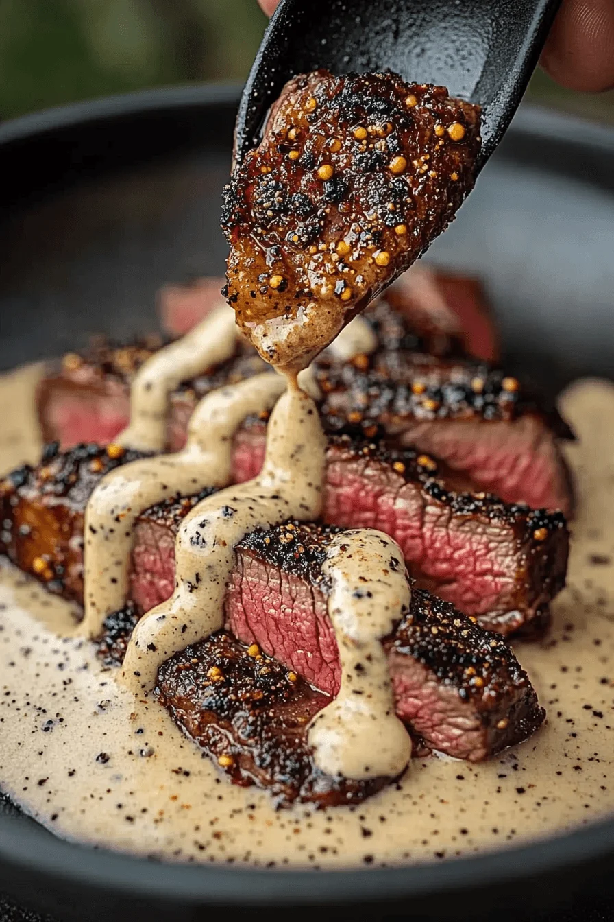 Pan-Fried Kangaroo Steak with Wattleseed Peppercorn Sauce