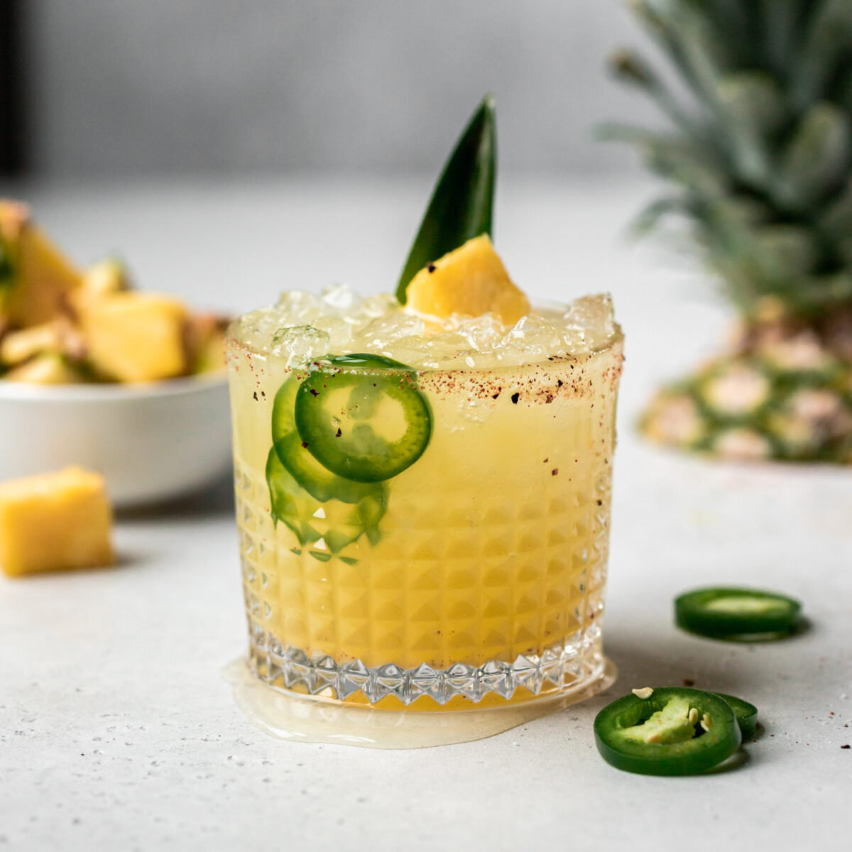 Fresh Pineapple and Jalapeño Margarita