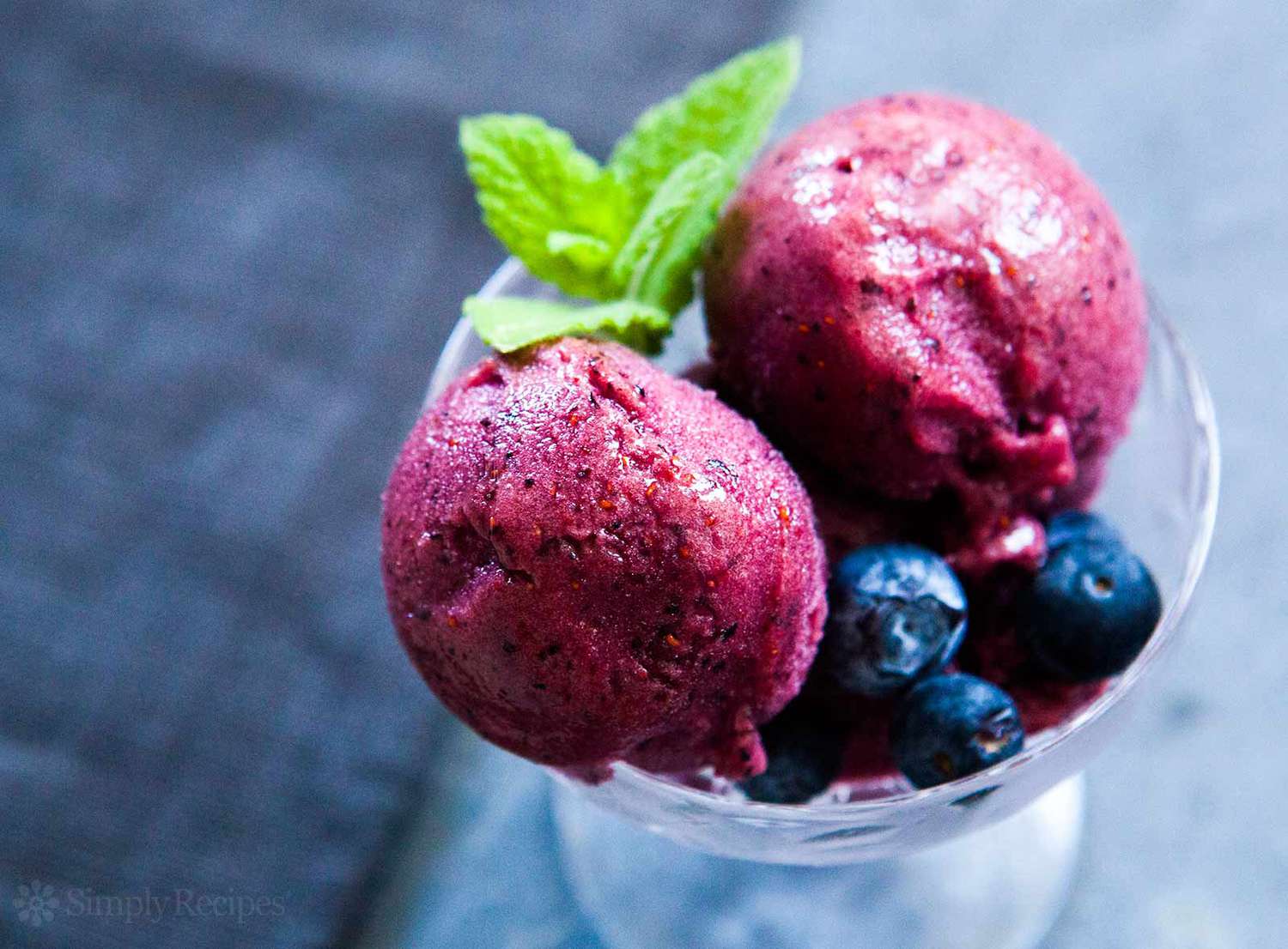 Rainbow Berry Sorbet with Lemon Zest