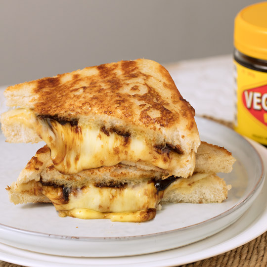 Toasted Vegemite and Cheese Sourdough Sandwich