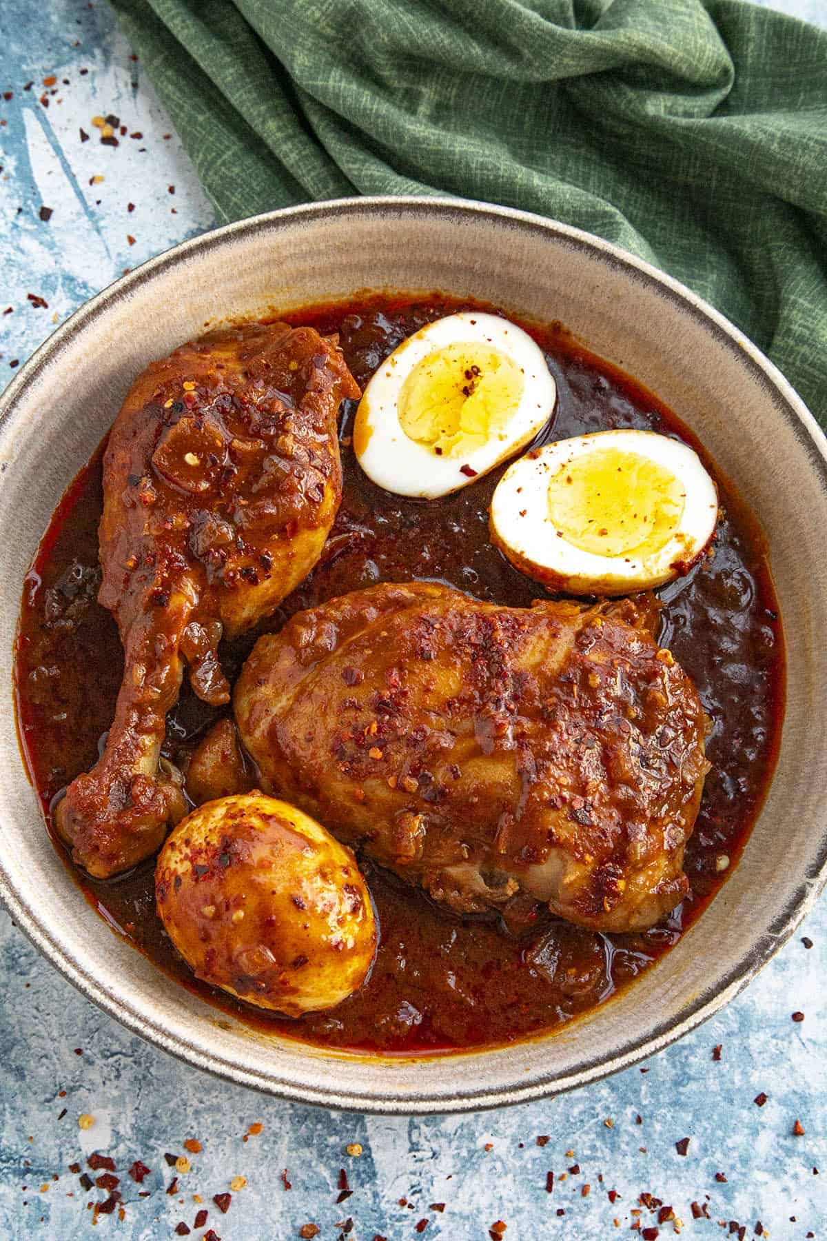 Slow-Simmered Berbere Chicken Wat with Red Onion and Garlic