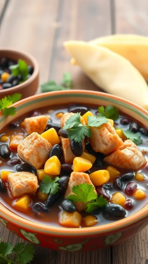 Southwestern Chicken and Black Bean Stew