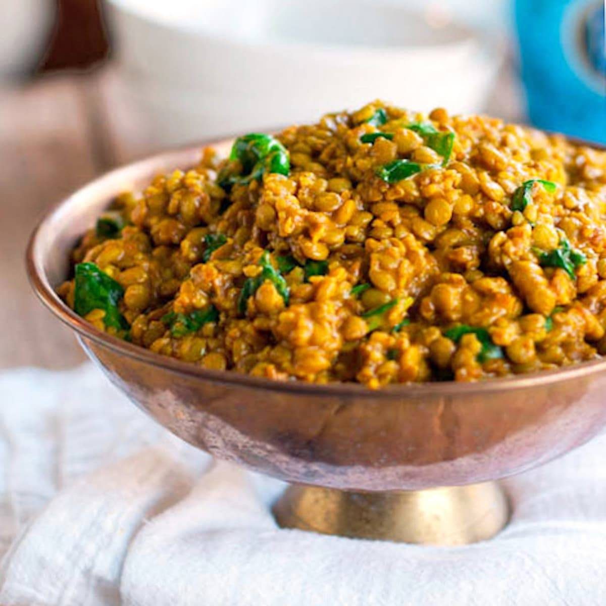 Stovetop Lentil and Spinach Curry with Coconut Milk