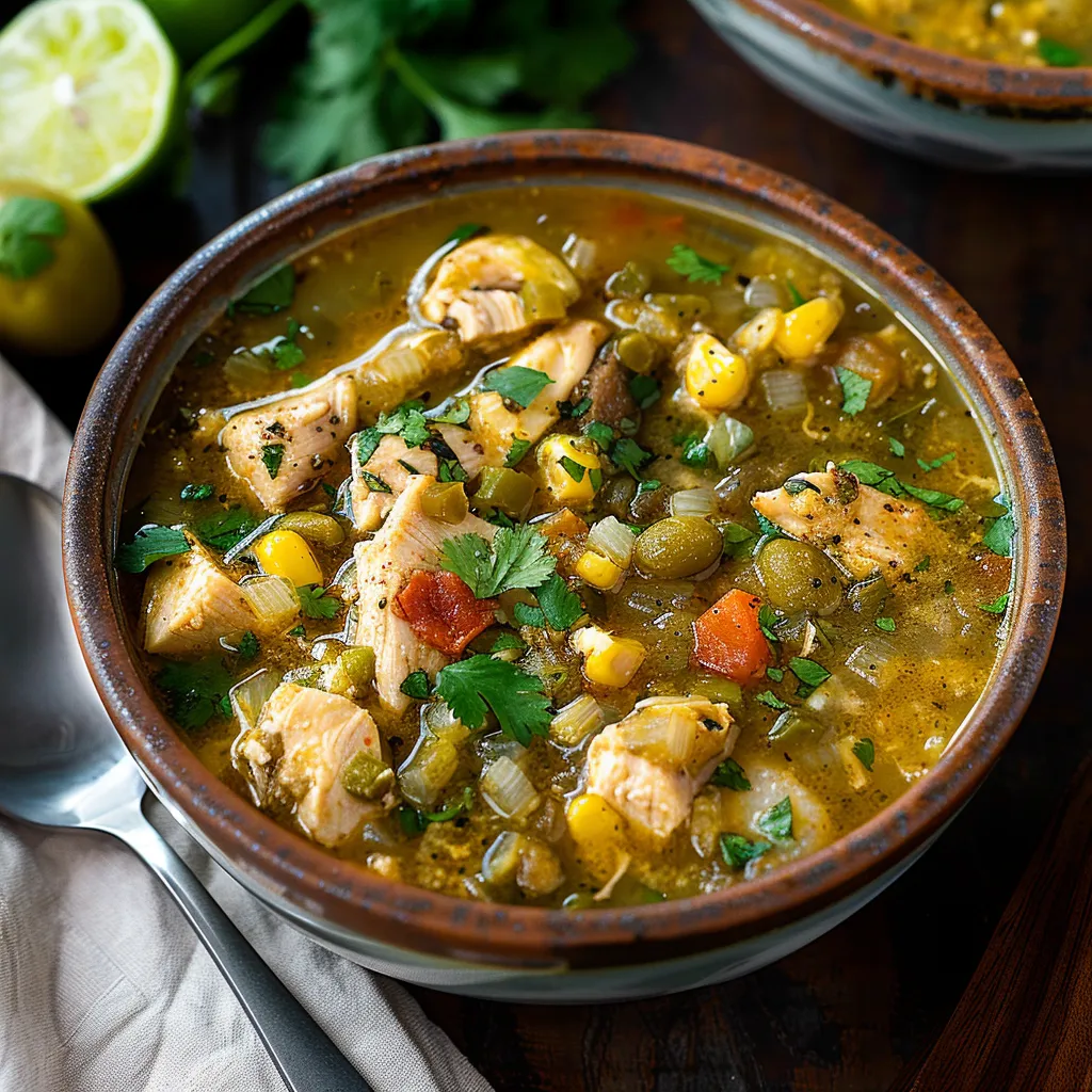 Spiced Green Chile Chicken Stew