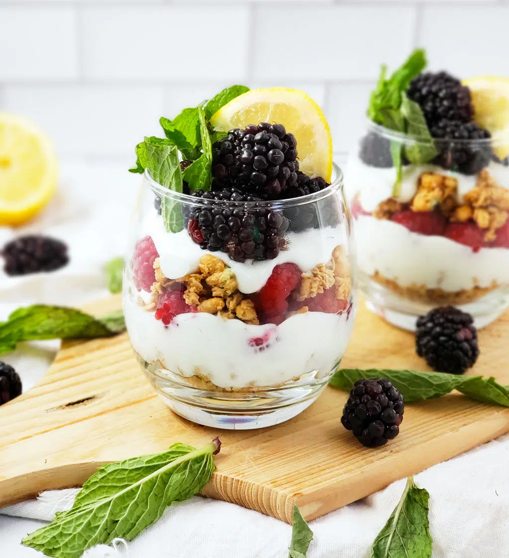 Honey-Lemon Greek Yogurt Parfait with Fresh Berries