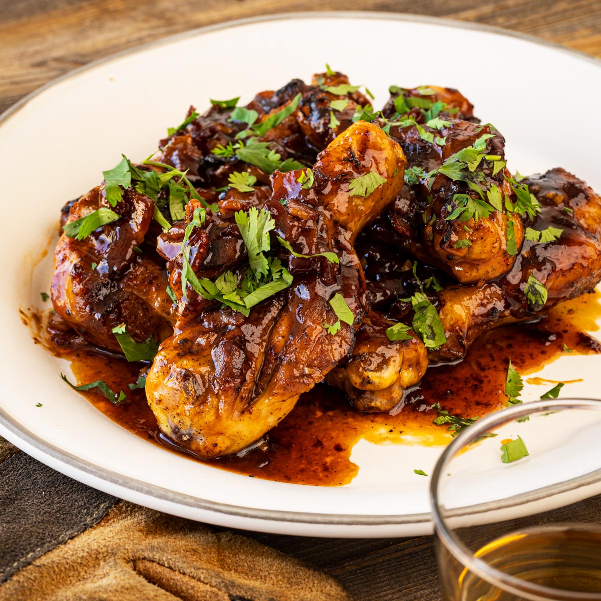 Whiskey-Glazed Bourbon Chicken Thighs