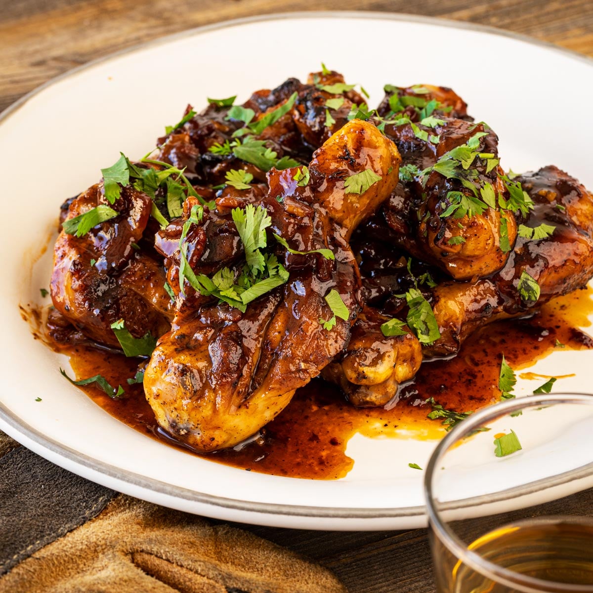Whiskey-Glazed Bourbon Chicken Thighs
