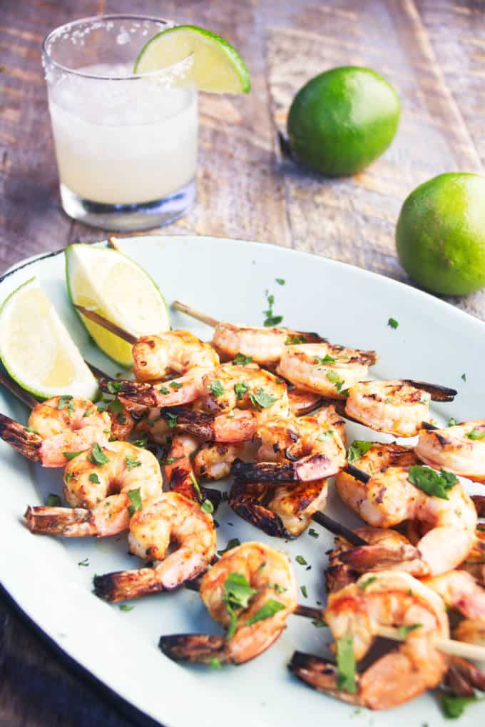 Tequila-Lime Grilled Shrimp Skewers