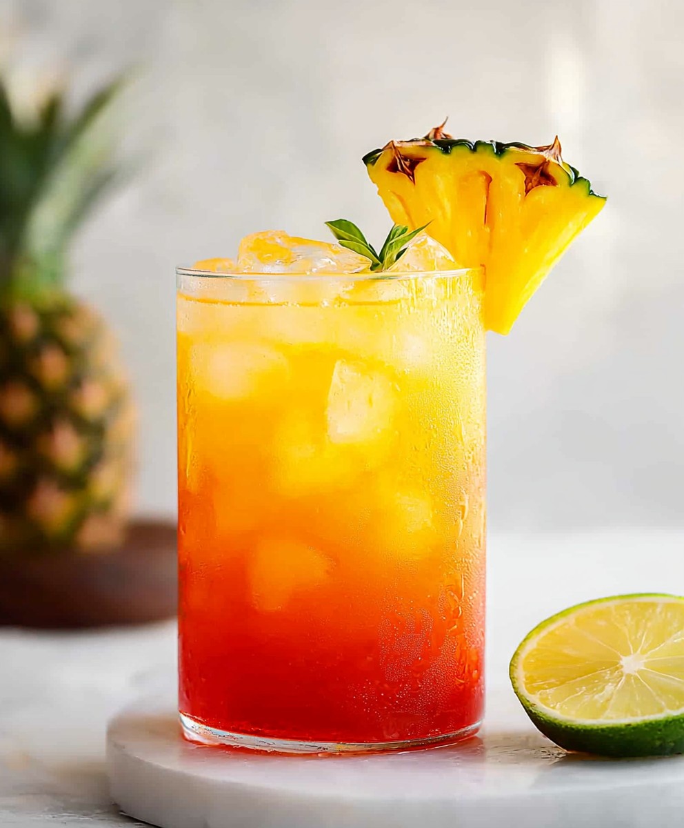 Spiced Rum and Pineapple Tropical Punch