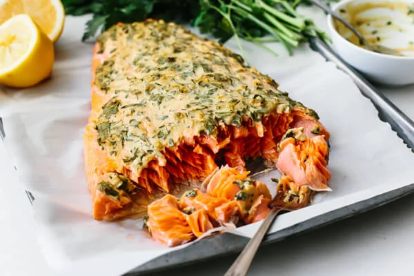Oven-Roasted Salmon with Dijon Mustard and Dill