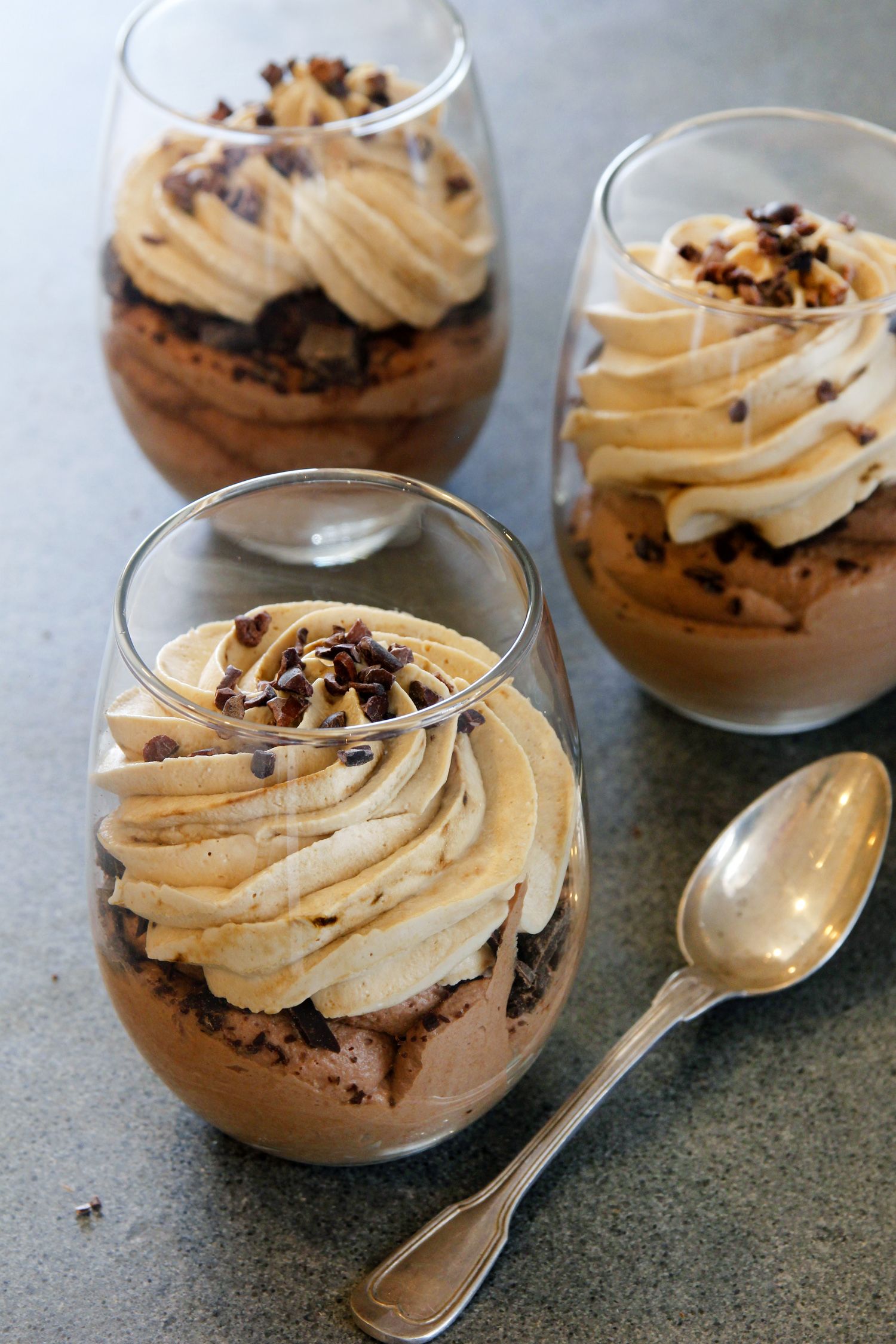 Layered Chocolate Espresso Mousse Parfaits