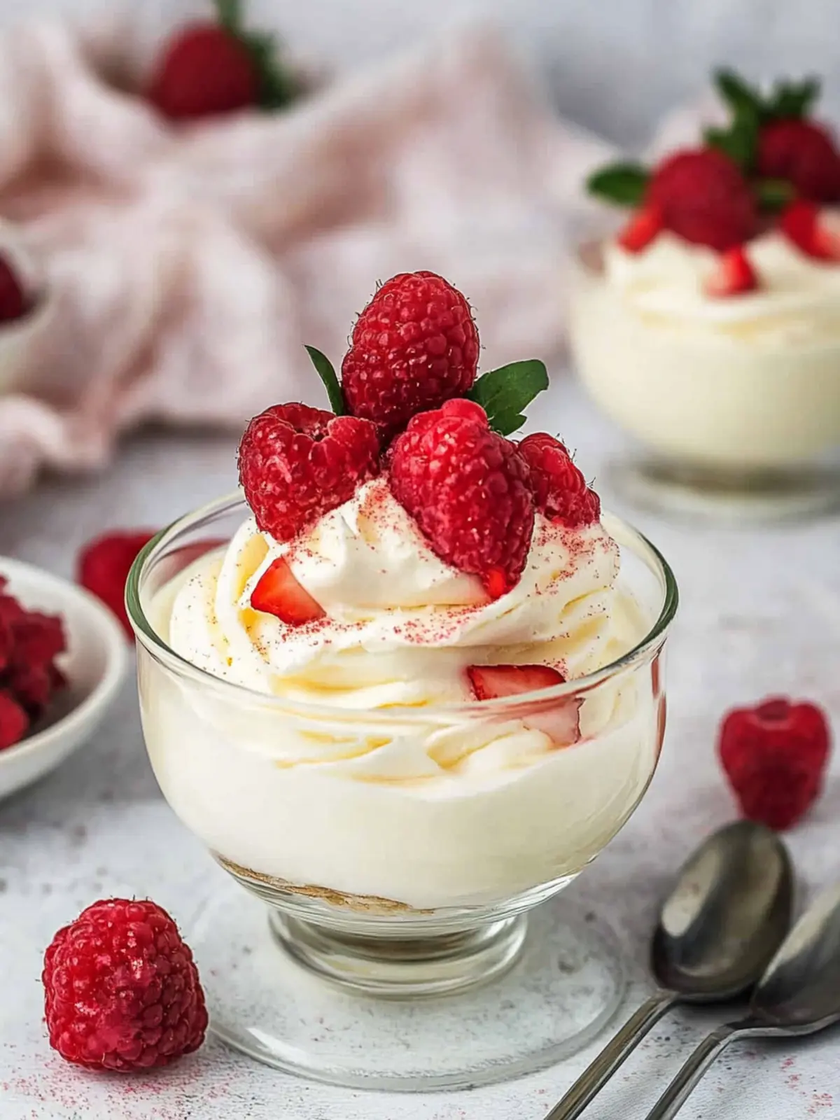Whipped Mascarpone Mousse with Roasted Berries