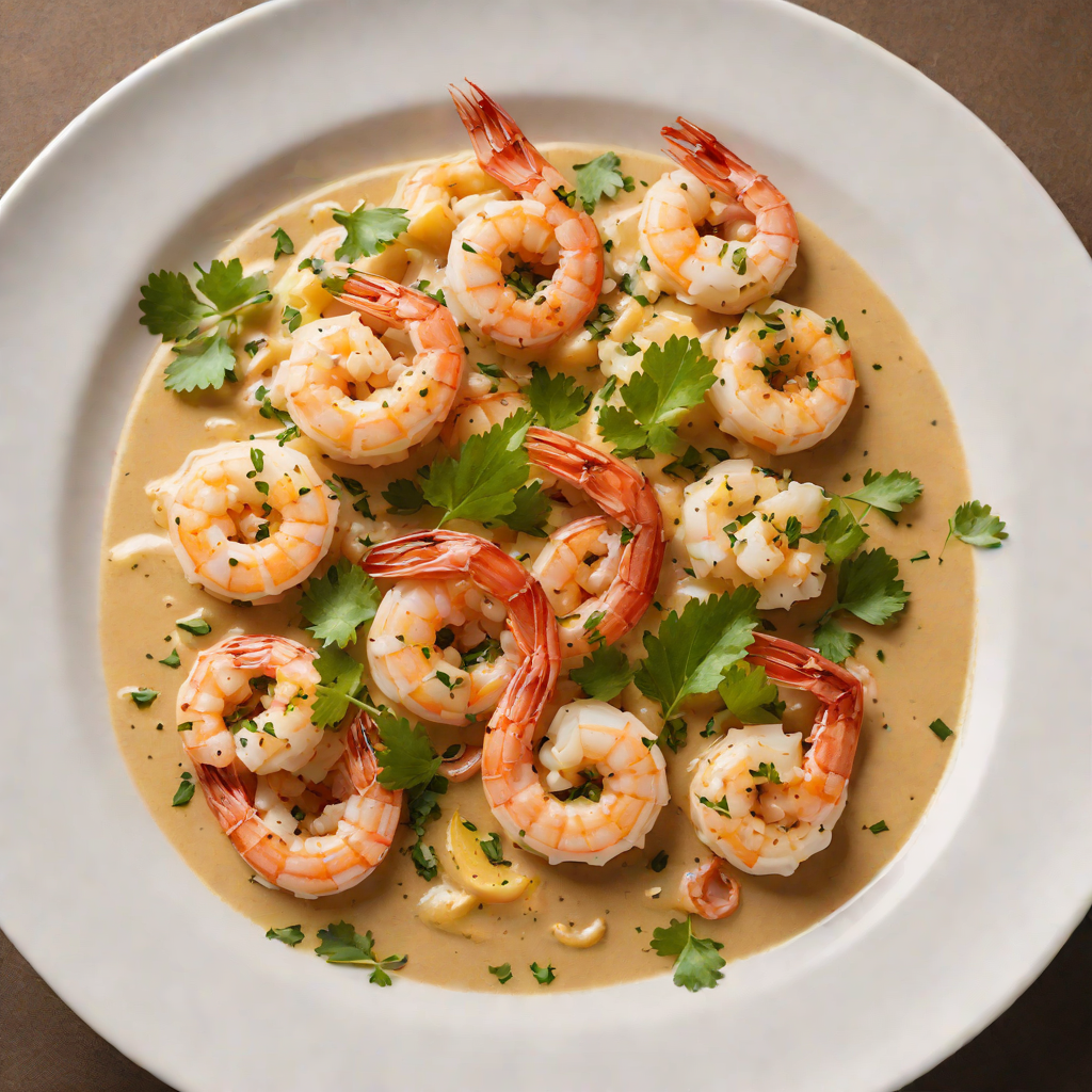 Shrimp Simmered in Creamy Coconut and Dendê Oil Sauce