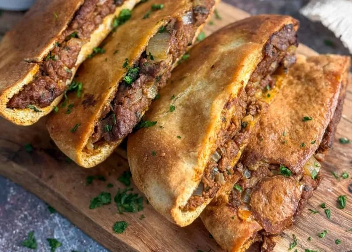 Baked Egyptian Hawawshi with Spiced Ground Beef Filling