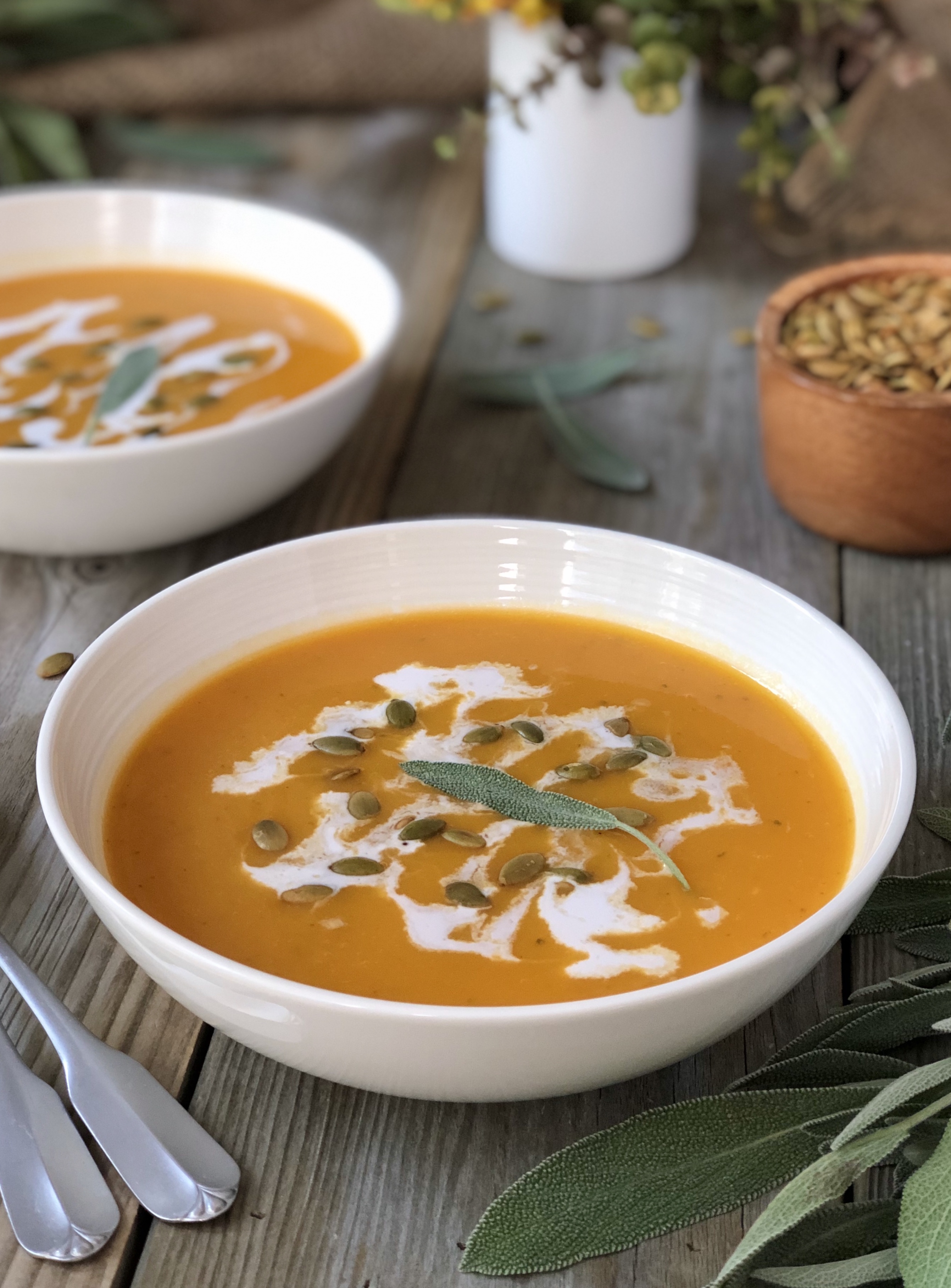 Quick Butternut Squash Soup with Coconut Milk