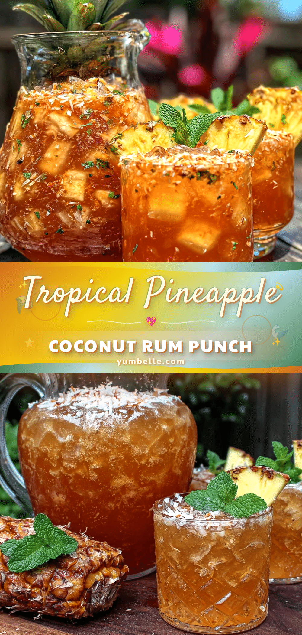 Spiced Rum and Pineapple Tiki Punch