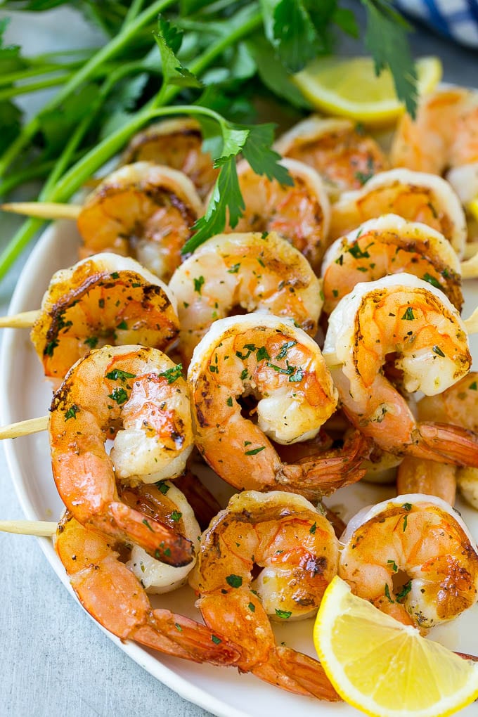 Grilled Citrus-Marinated Shrimp Skewers with Garlic and Chili