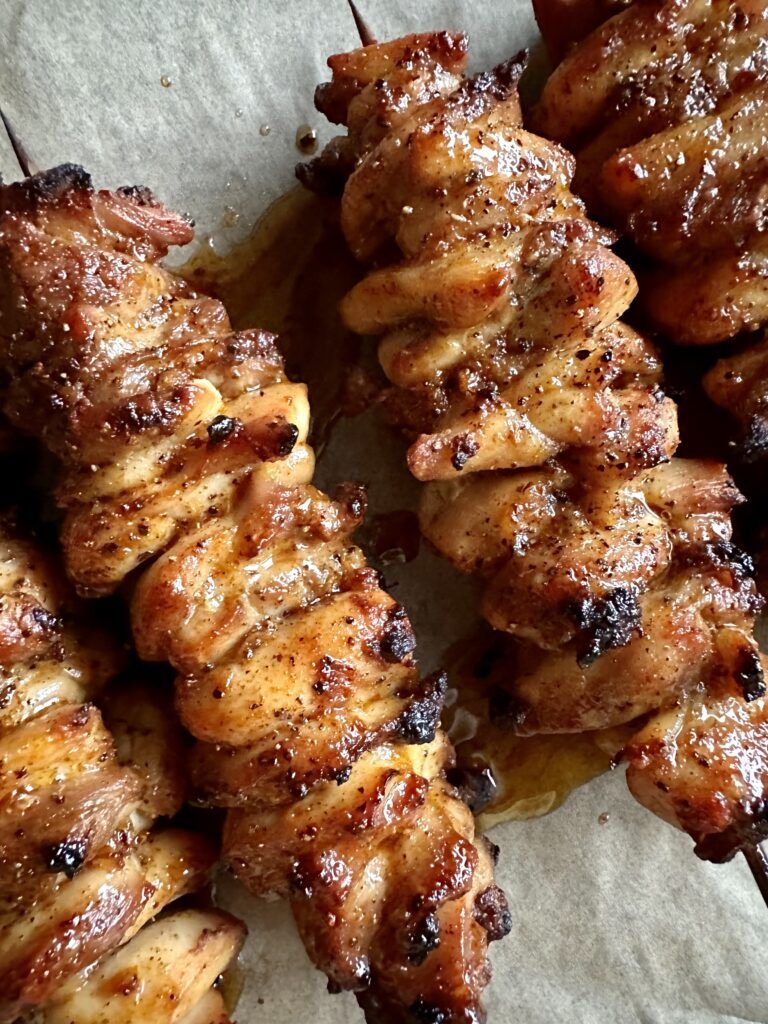 Oven-Roasted Lemon Oregano Chicken Souvlaki Skewers