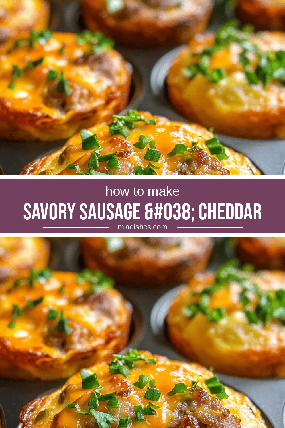 Cheddar and Herb Egg Muffins with Sausage