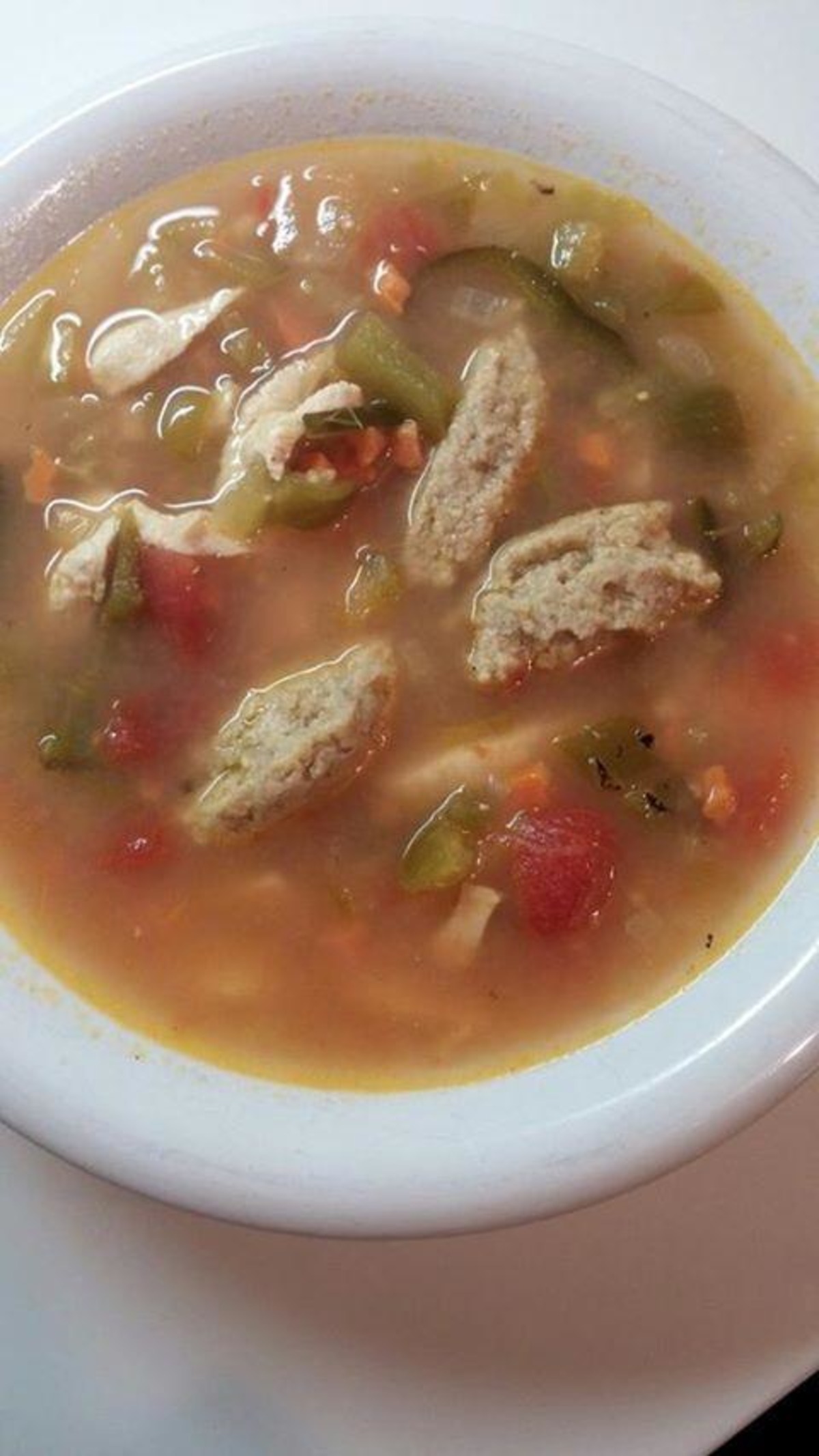 Green Chile and Masa Dumplings in Smoky Red Chile Broth