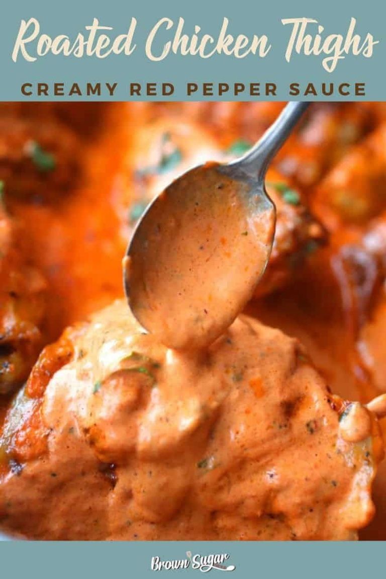 Sautéed Chicken Thighs with Roasted Red Pepper Sauce