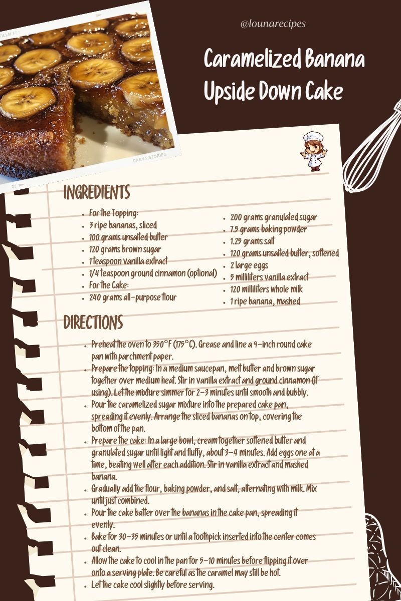 Caramelized Banana Upside-Down Cake
