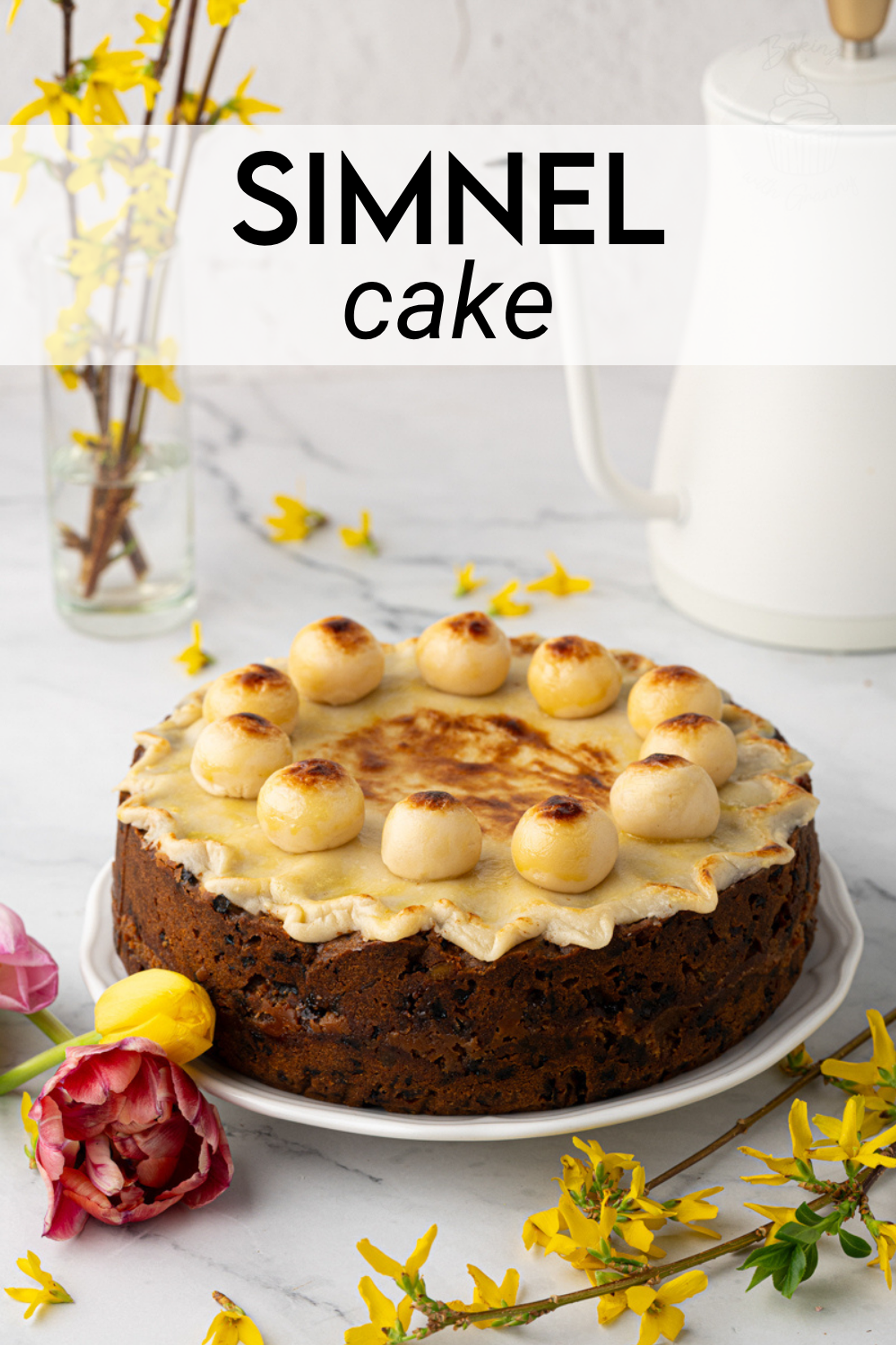 Vanilla Almond Simnel Cake with Marzipan Topping