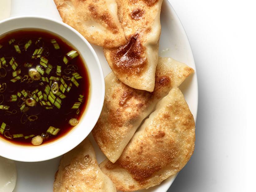Pan-Fried Shanghainese Pork Dumplings with Ginger Soy Dipping Sauce