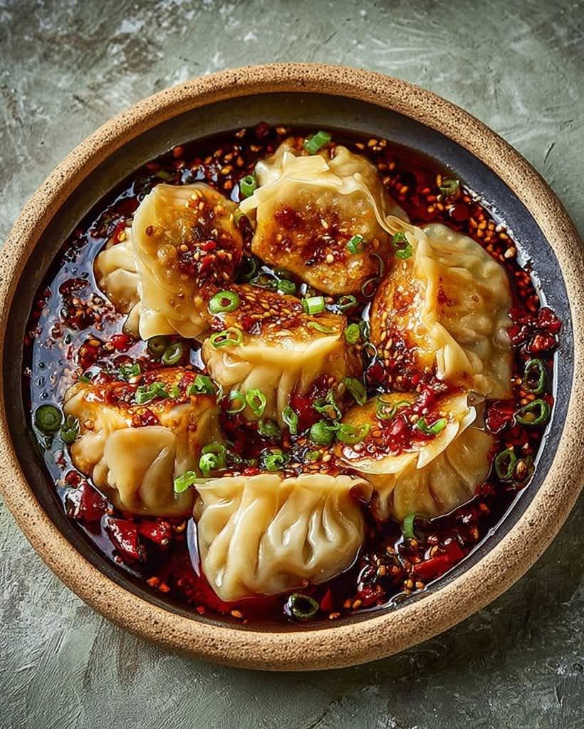 Pan-Fried Shanghainese Pork Dumplings with Vinegar Dipping Sauce