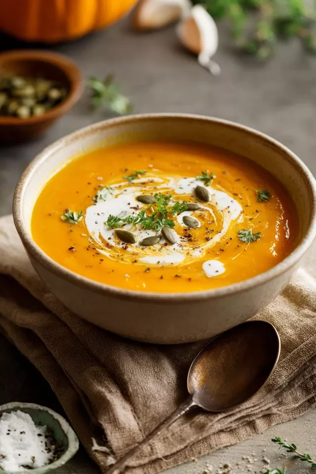 Hidden Harbor Spiced Pumpkin Soup with Coconut Cream