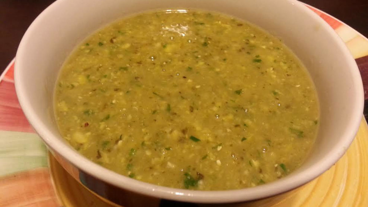 Green Chile and Roasted Corn Soup with Cilantro