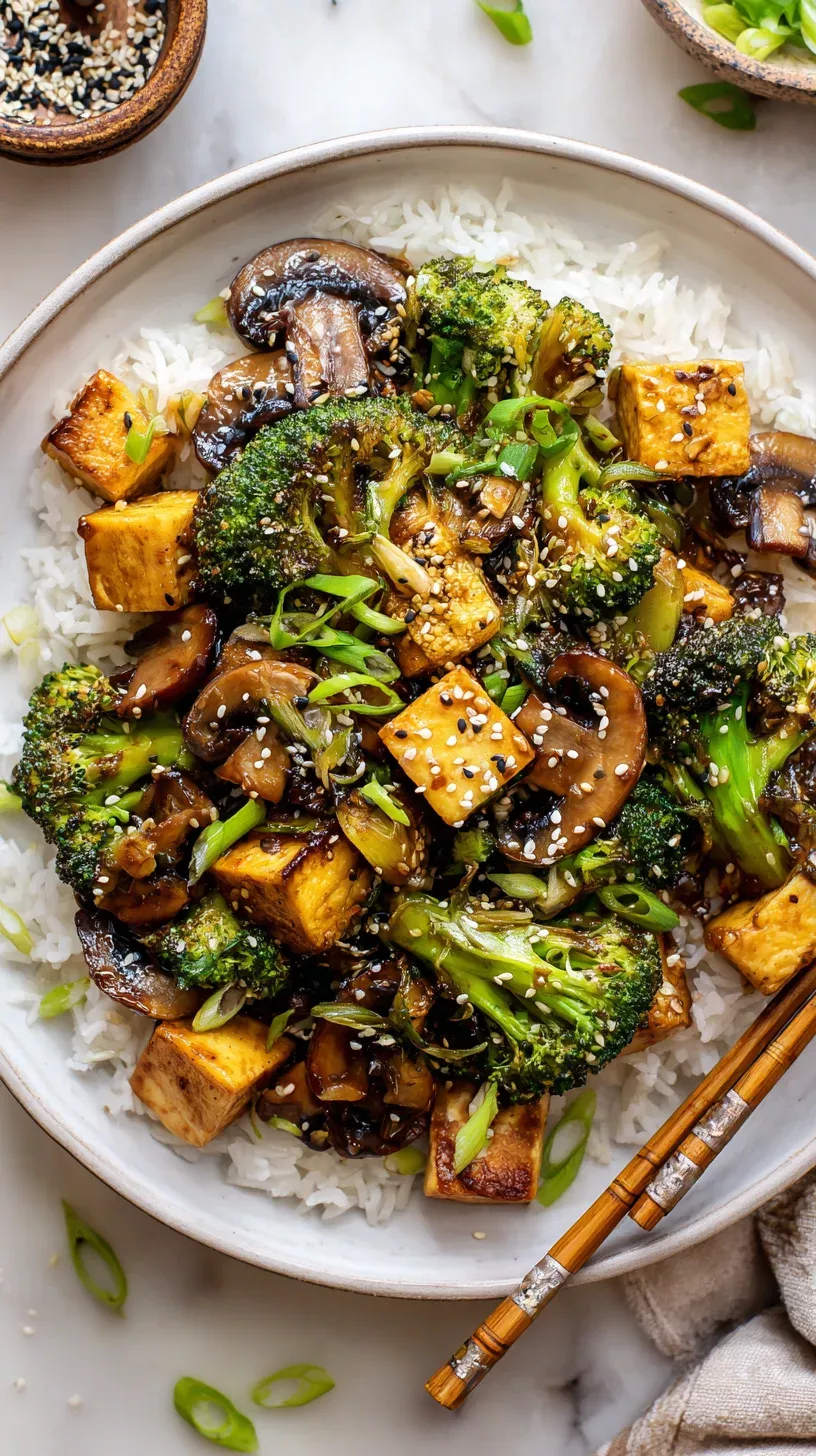 Quick Vegetable Stir-Fry with Sesame and Tofu