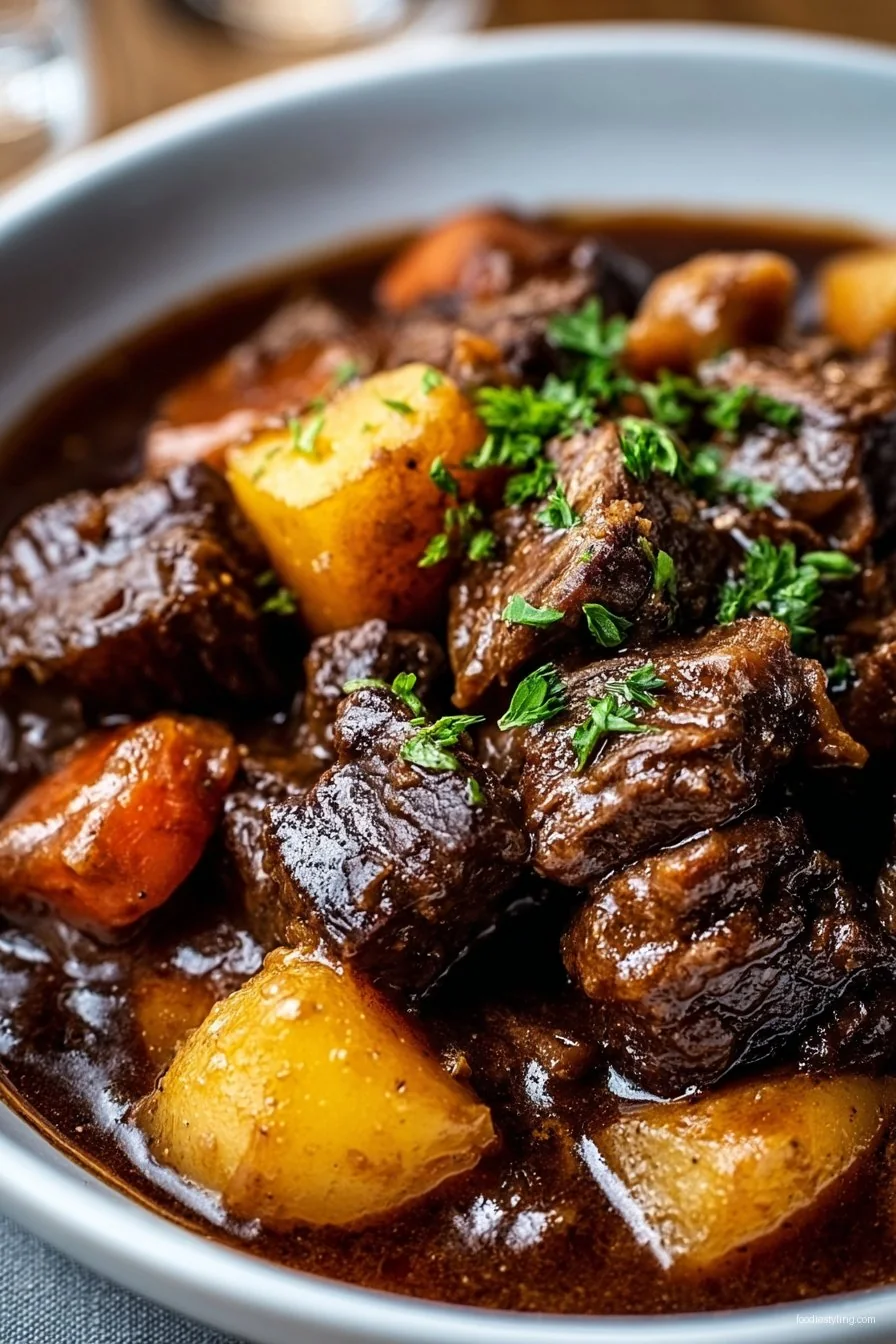 Genuine Slow-Cooked Beef Bourguignon