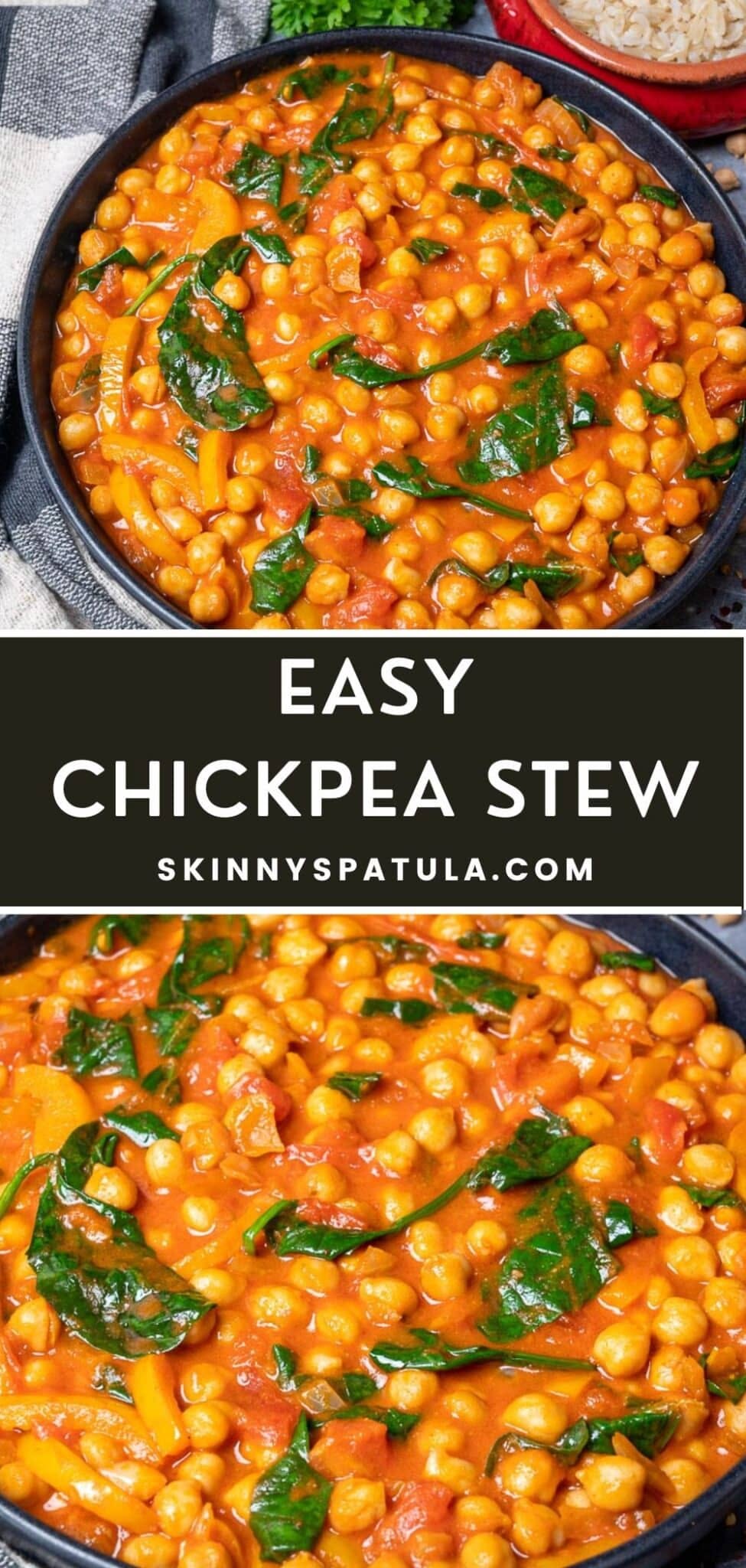 One-Pot Spicy Chickpea and Spinach Stew
