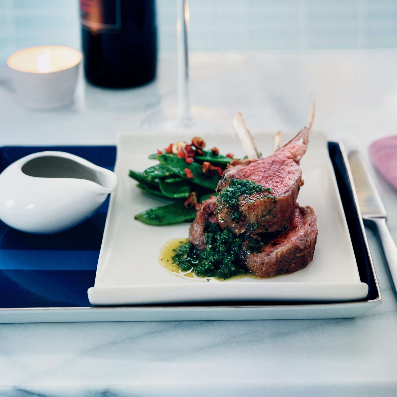 Oven-Roasted Lamb Chops with Mint and Garlic