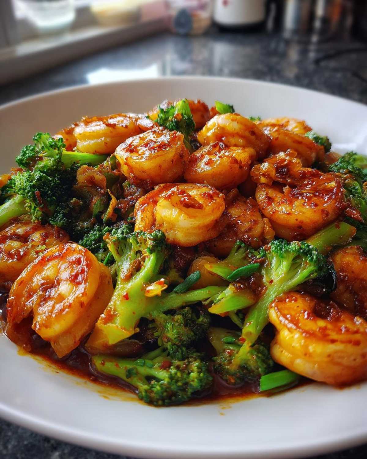 30-Minute Spicy Garlic Shrimp Stir-Fry with Broccoli