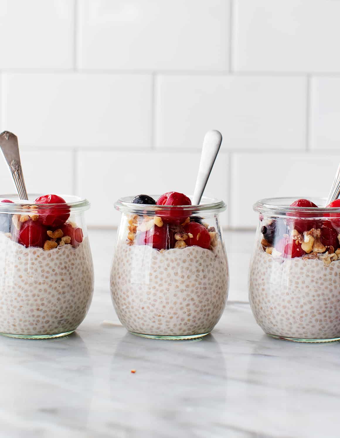 No-Bake Chia Seed Pudding with Mixed Berries