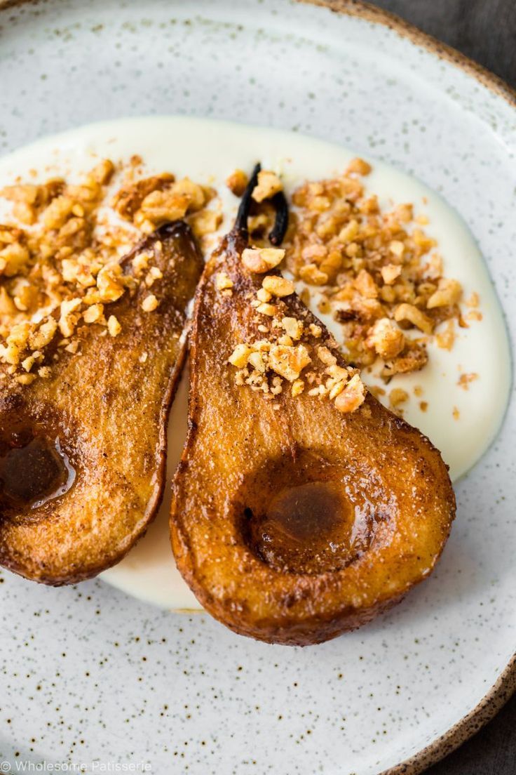Baked Honey-Cardamom Pears with Greek Yogurt