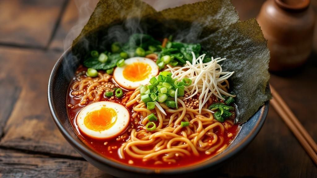 Spicy Miso Ramen with Soft-Boiled Eggs
