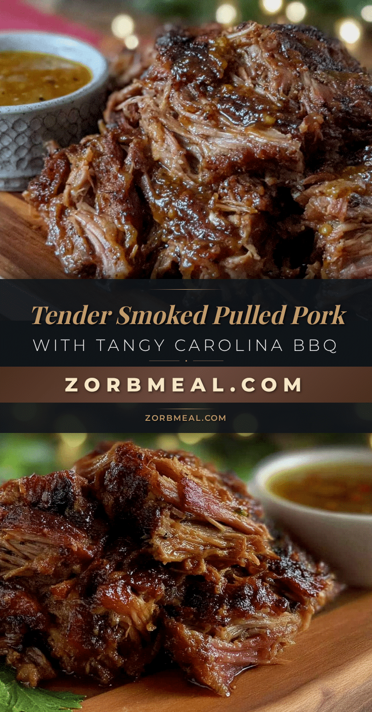 Slow-Smoked Pulled Pork Shoulder with Tangy Cider Vinegar Sauce