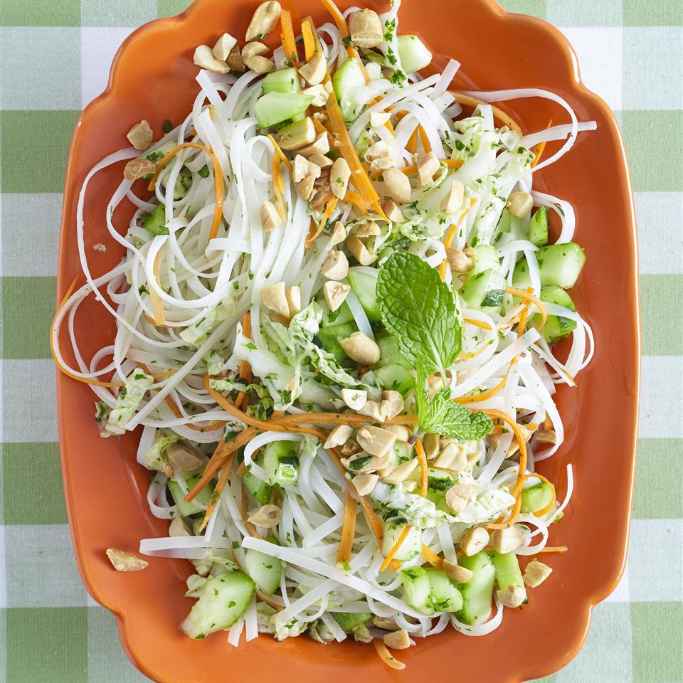 Simple Vietnamese Rice Noodle Salad with Lime Dressing