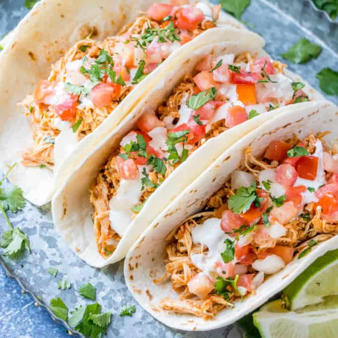 Taco Heaven-Style Spicy Chicken Tacos with Cilantro Lime Slaw