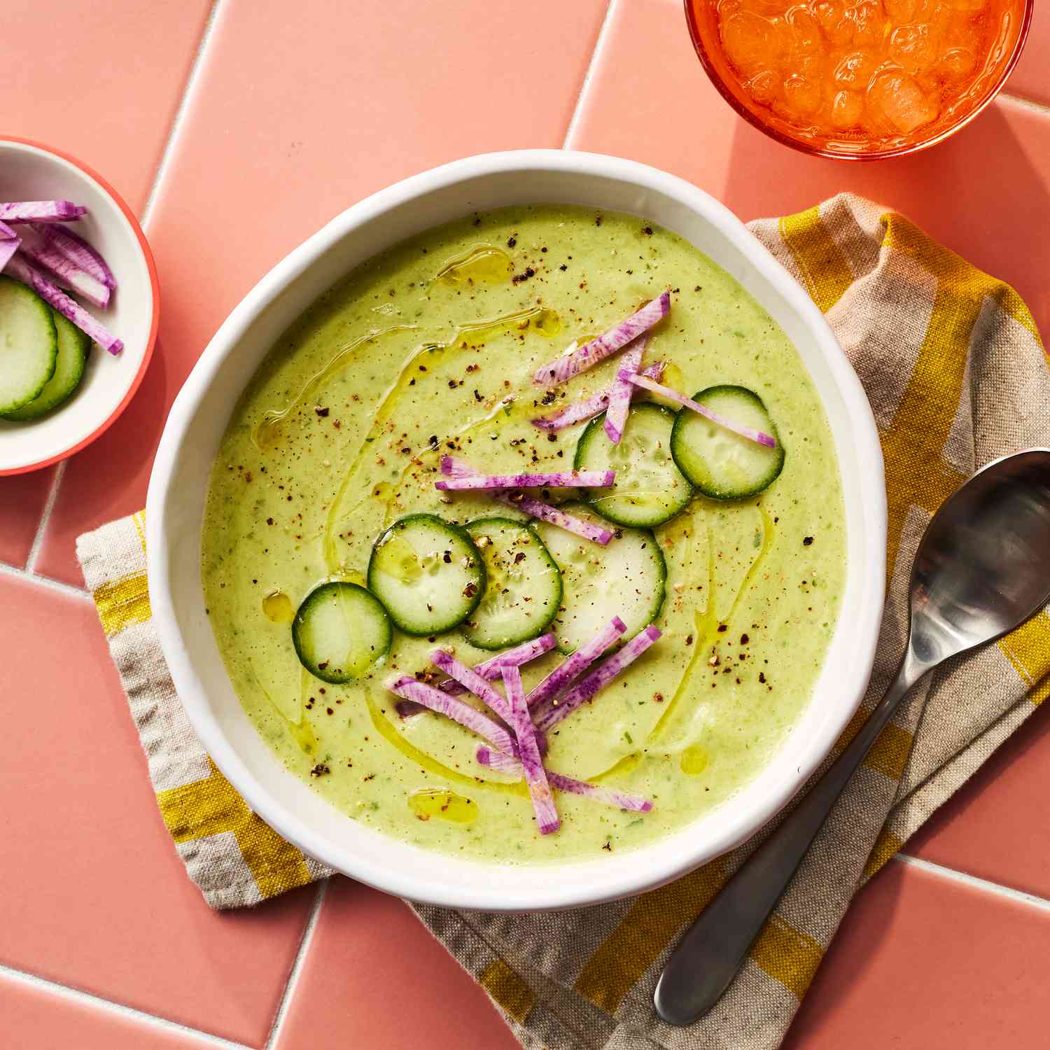 Hydrating Cucumber-Ginger Soup with Lemon Zest
