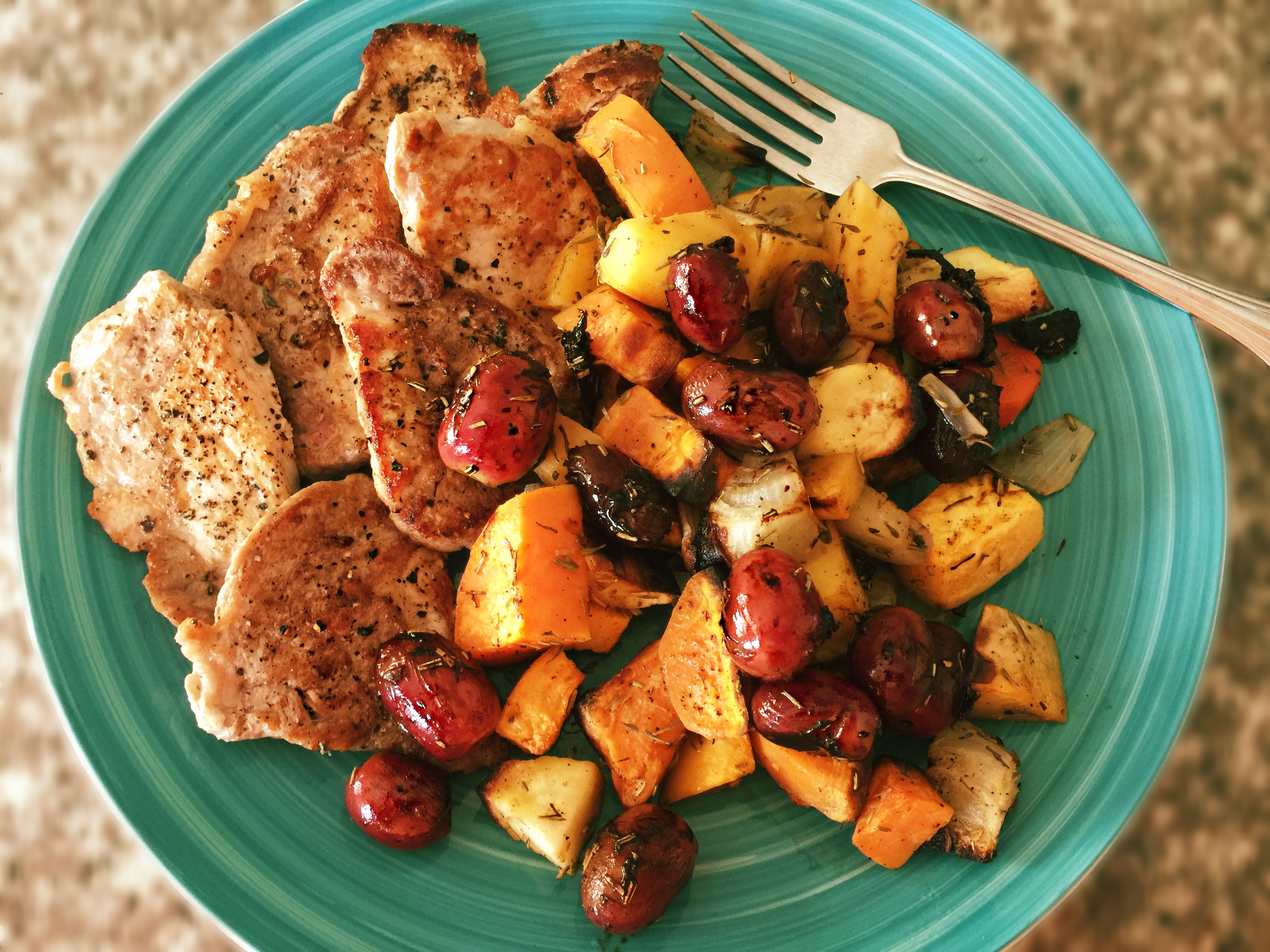 Pan-Seared Pork Medallions with Roasted Regional Root Vegetables