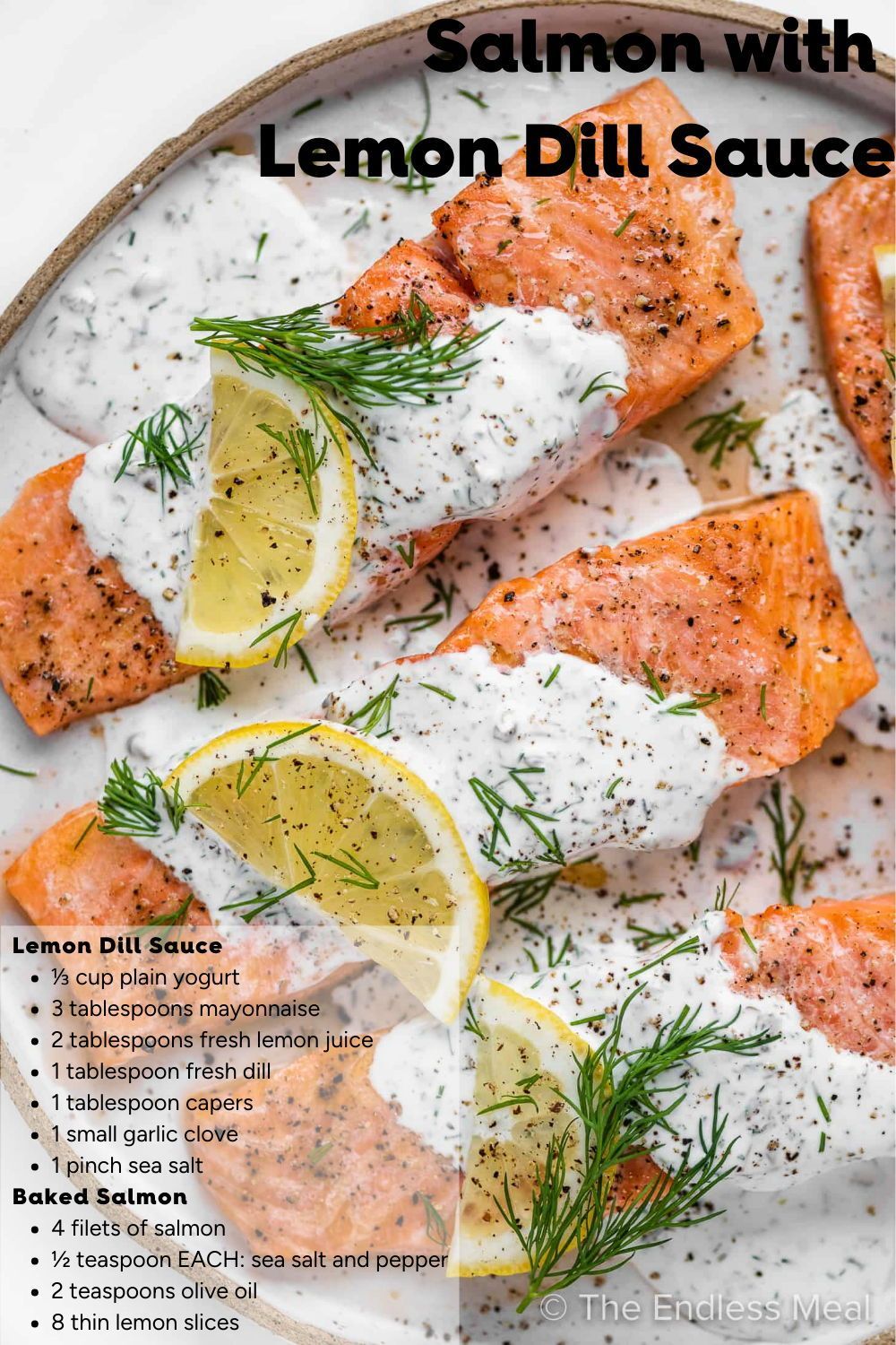 Zinc-Rich Salmon with Lemon-Dill Sauce