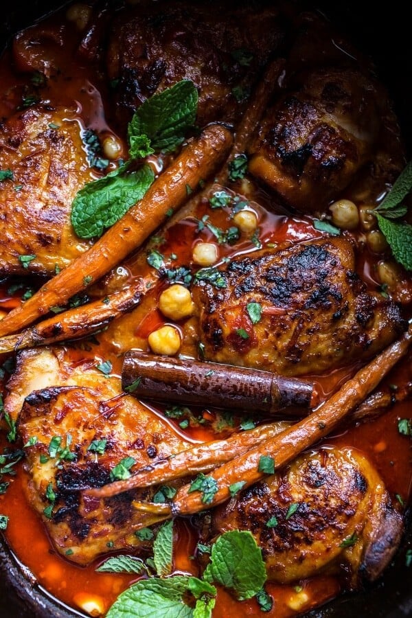 Slow-Cooked North African Chicken with Harissa and Chickpeas