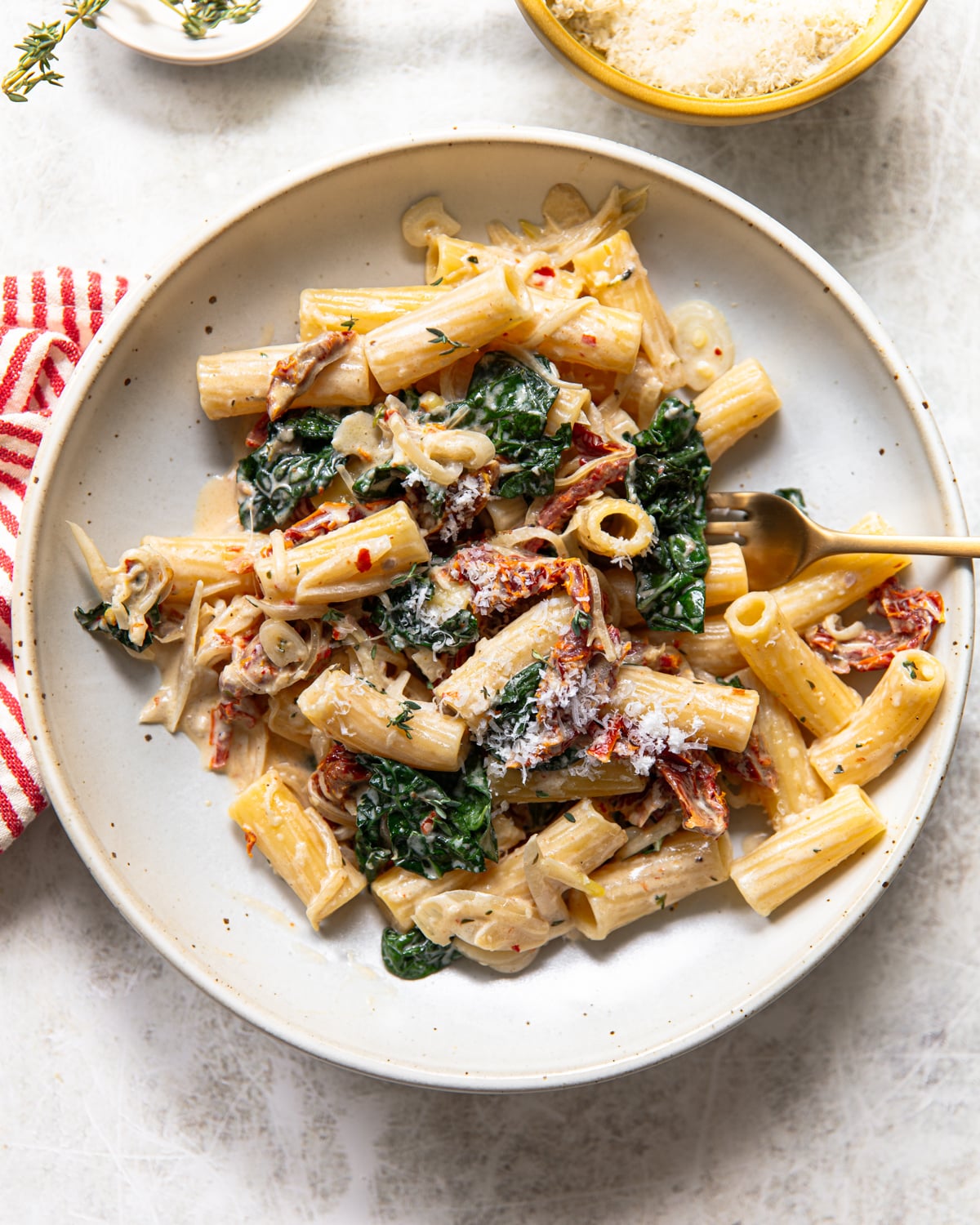 Sun-Dried Tomato Cream Pasta with Lemon Zest